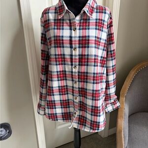 Lee Red and Blue Plaid Button Down Shirt